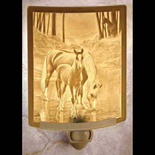 Cool Waters Porcelain Lithophane Night Light