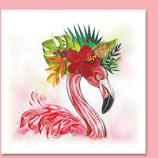 Flamingo Quilling Card WN-46