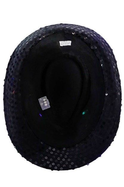 Fedora - Embellished, Sparkly Sequins, LED Light-Up