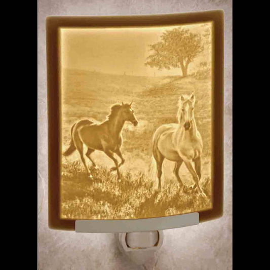 Morning Run Porcelain Lithophane Night Light
