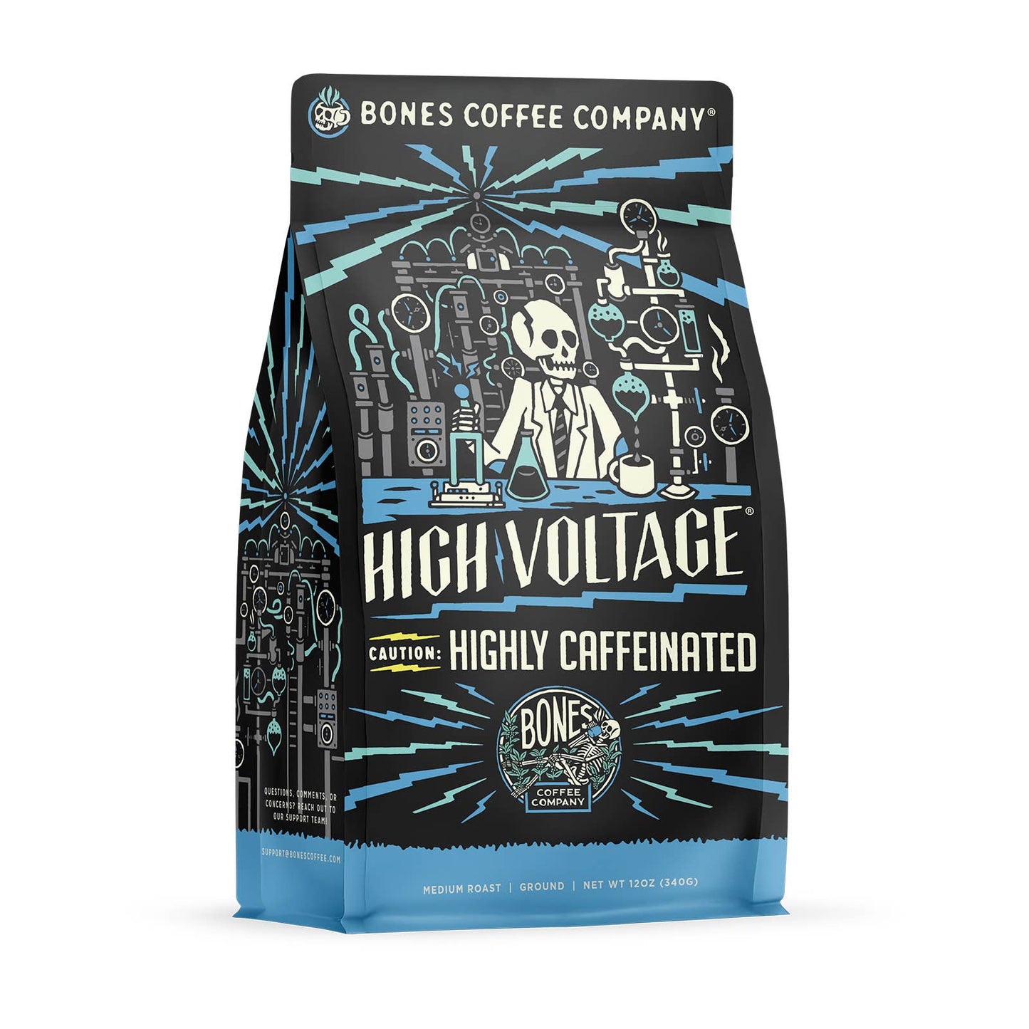 High Voltage Coffee | 12oz | Whole Bean & Ground | Gift: Ground