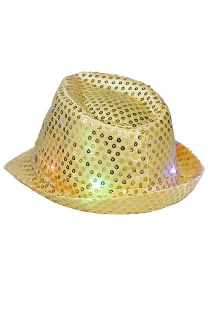 Fedora - Embellished, Sparkly Sequins, LED Light-Up
