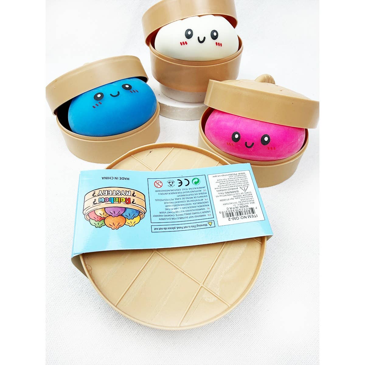 GLOW IN DARK Mystery Dumpling Squishy with Steamer- Color will Vary