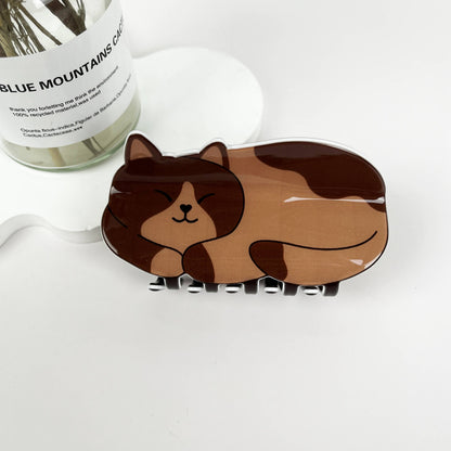 Brown Cat Claw Clip
