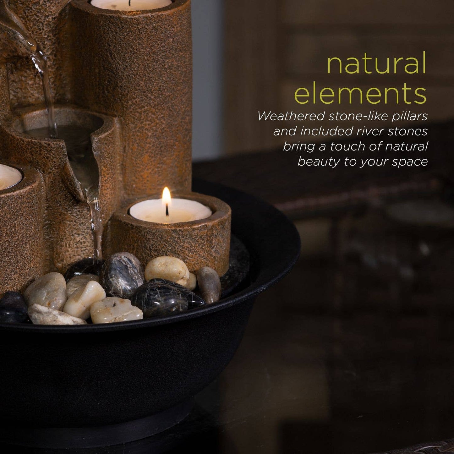 Tiered Column Tabletop Fountain