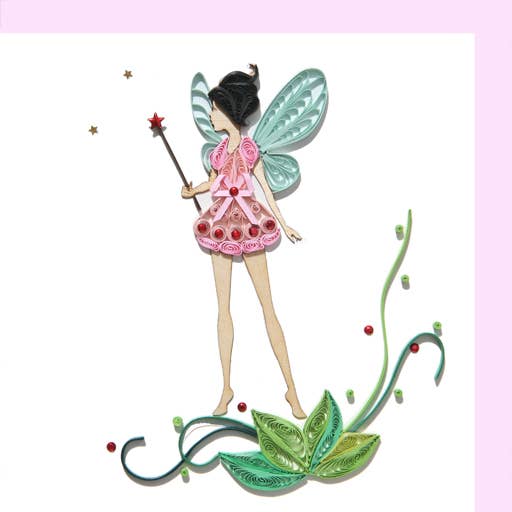 Fairy Pink quilling card, handmade card, paper card PE-20
