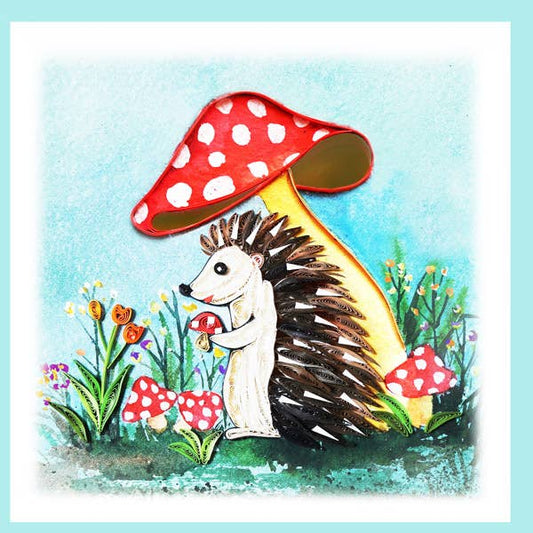 Porcupine Quilling Card, Animal, everyday card AN-76