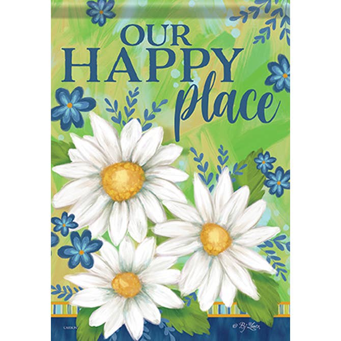 Glitter "Lovely Daisies" Garden Flag