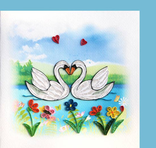 Two swage quilling card, greeting card, paper art, everyday card LV-24