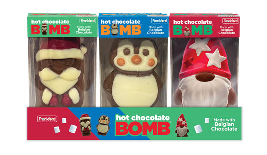 Frankford Color Hot Chocolate Bomb, Santa/Penguin/Gnome