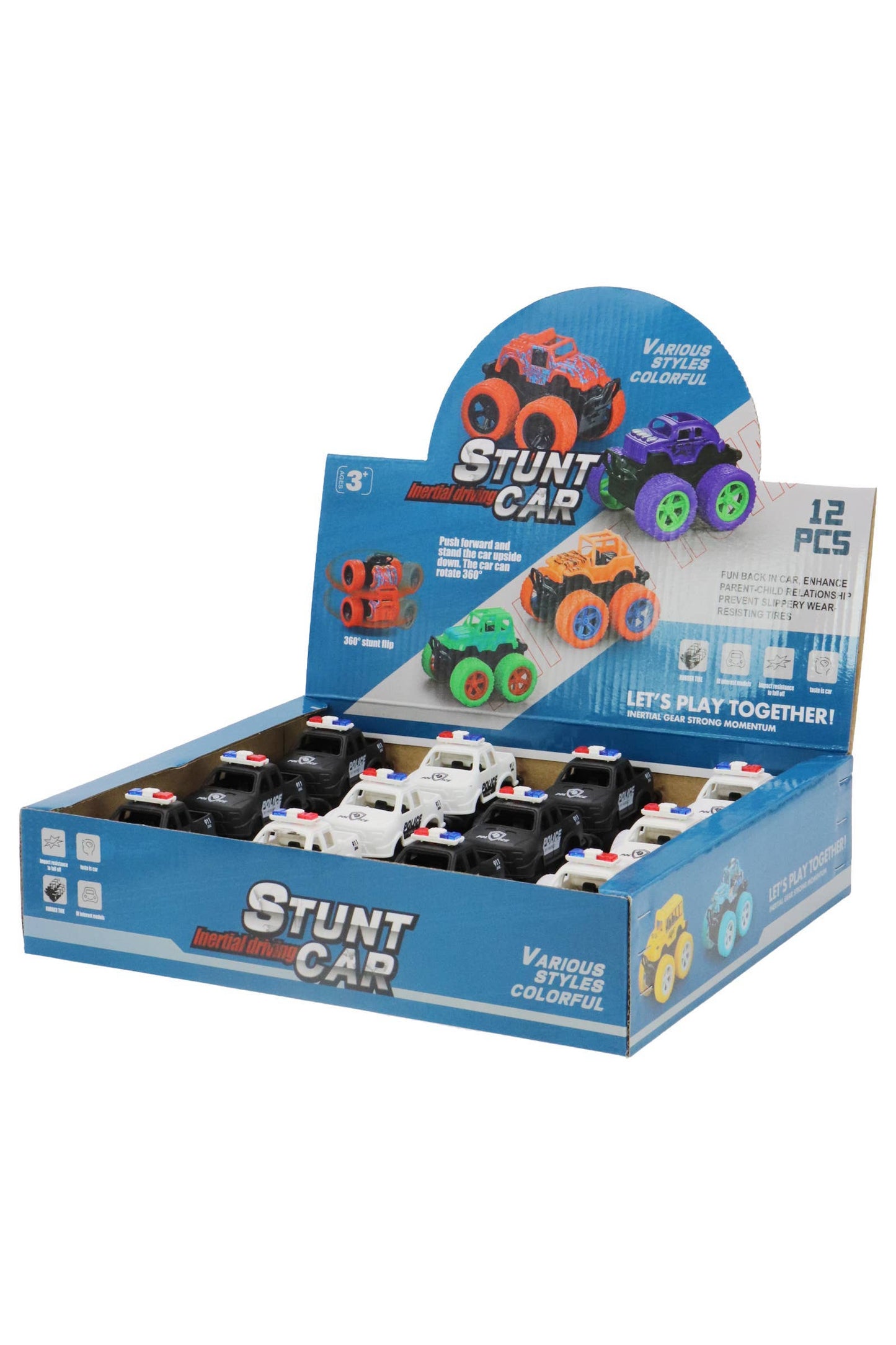 Police Monster Truck Inertia Car Toy