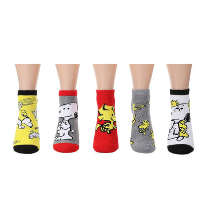 Peanuts Snoopy & Woodstock 5-Pack Ankle Socks