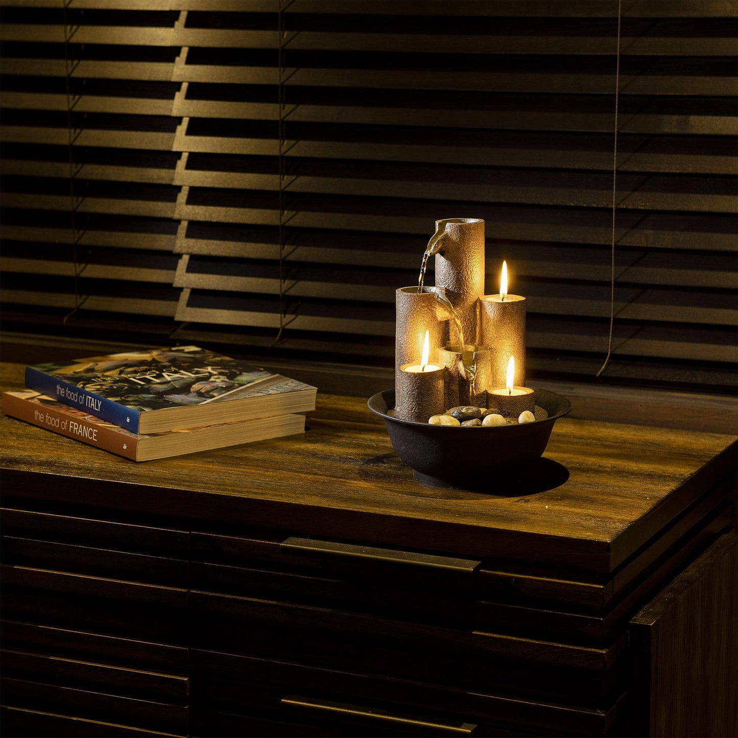 Tiered Column Tabletop Fountain