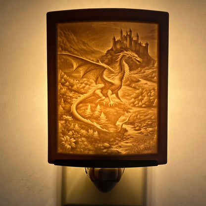 "Dragon" porcelain lithophane night light
