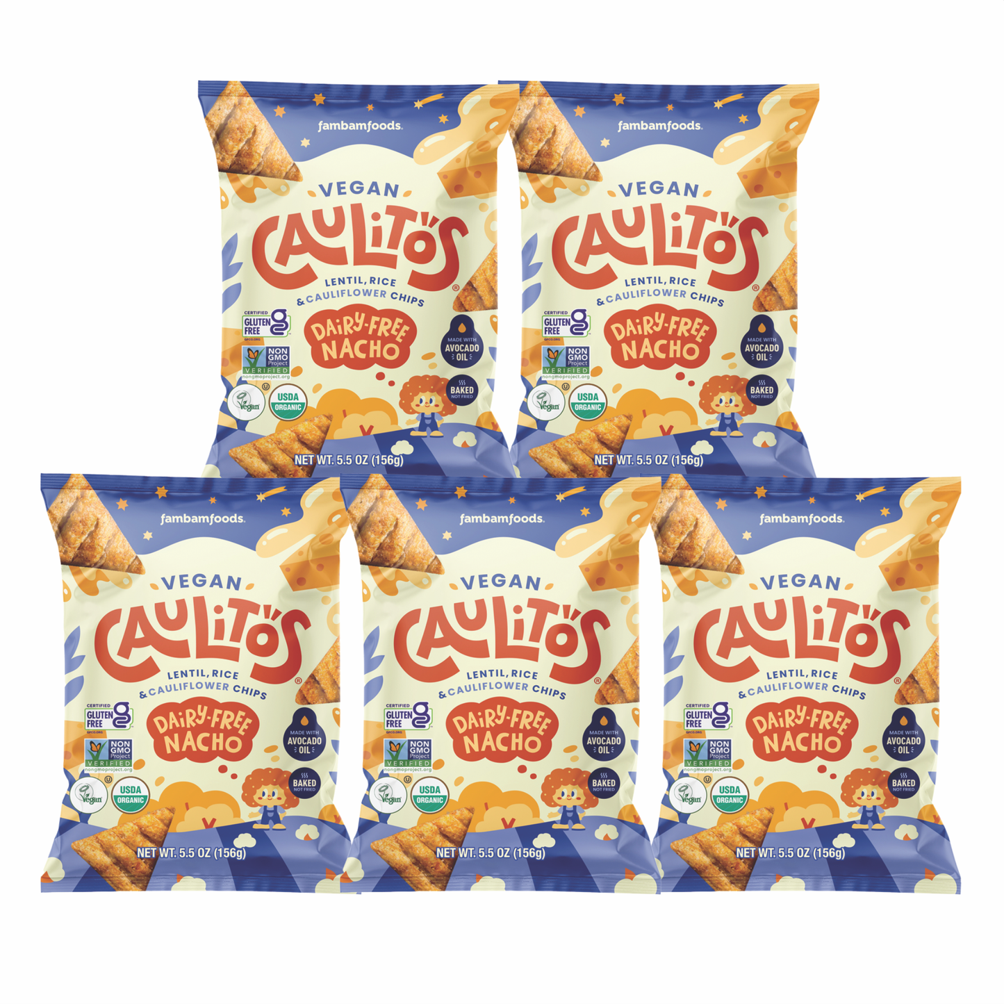 Caulitos Dairy-free Nacho   5.5oz Bags