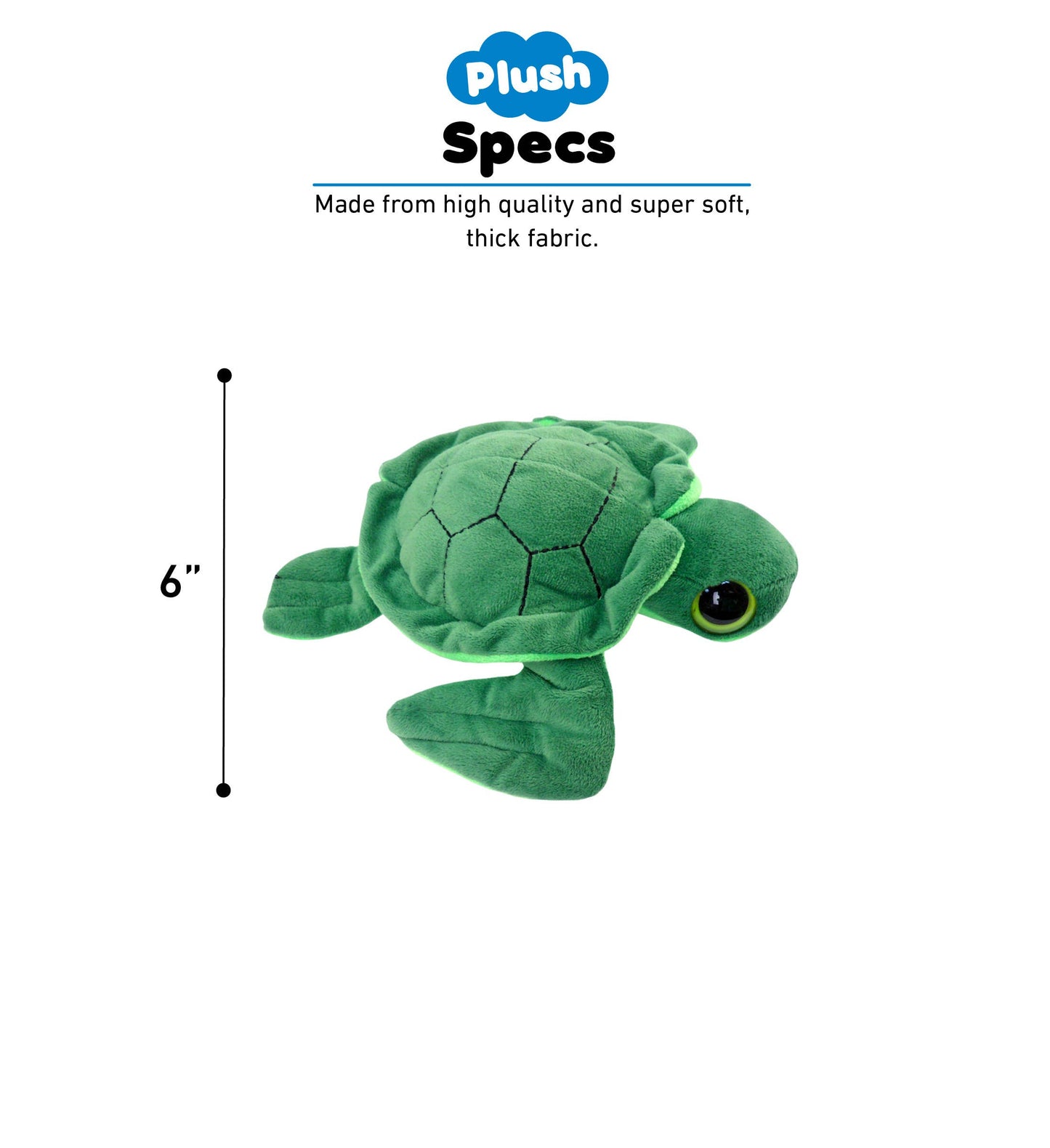 Big Eye 6" Plush - Sea Turtle