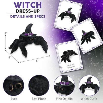 SUPER SOFT BLACK SPIDER WITCH DRESS UP PLUSH