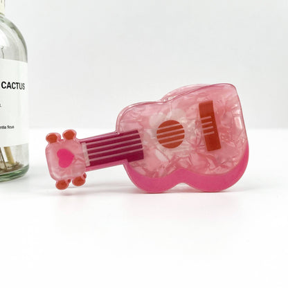 Pink Guitar Claw Clip