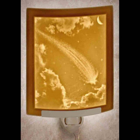 Shooting Star Porcelain Lithophane Night Light