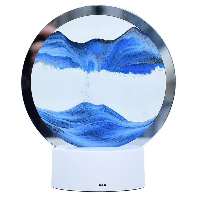 Moving Sand Painting Hourglass Sandscape 3D Led Table Lamp