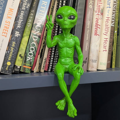 Alien Invasion Peace Dude Male Figurine 10": Green