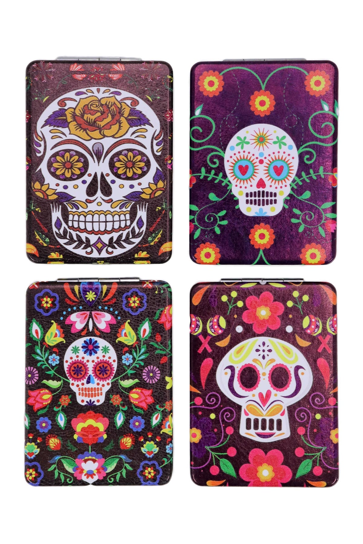 Sugar Skull Day Of The Dead Cosmetic Mirror: ASSORTED / ONE SIZE