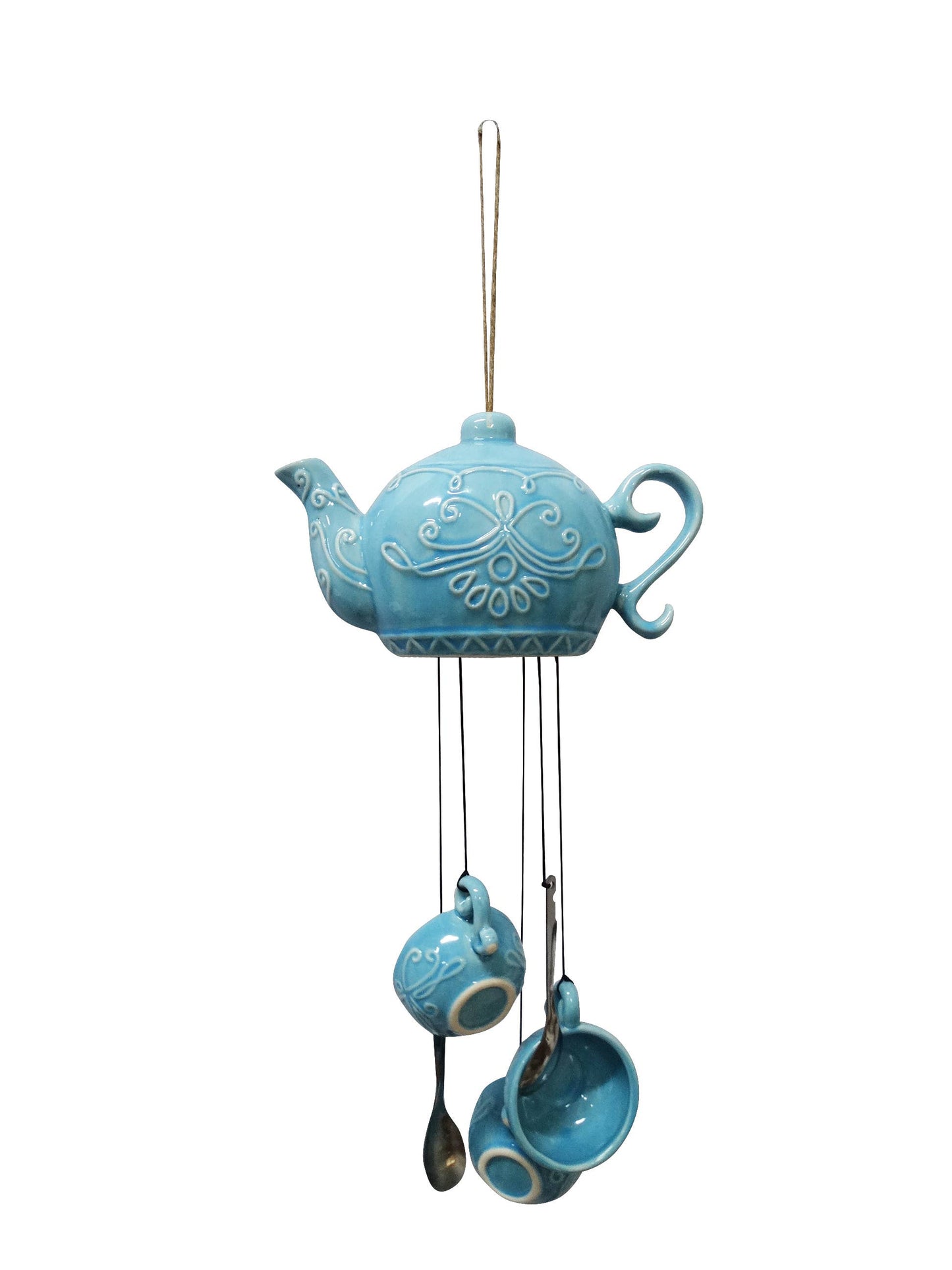Alpine Corporation Ceramic Teacup Wind Chimes w/Display