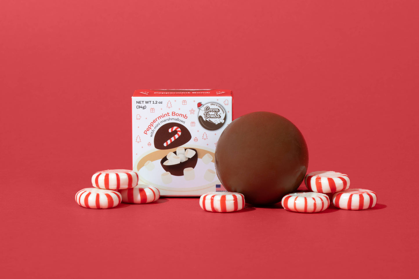 Peppermint Cocoa Bombs