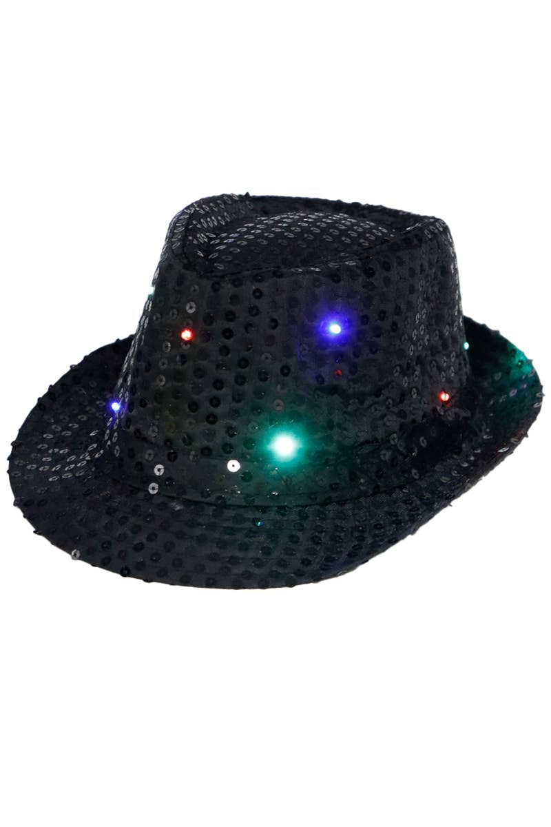 Fedora - Embellished, Sparkly Sequins, LED Light-Up