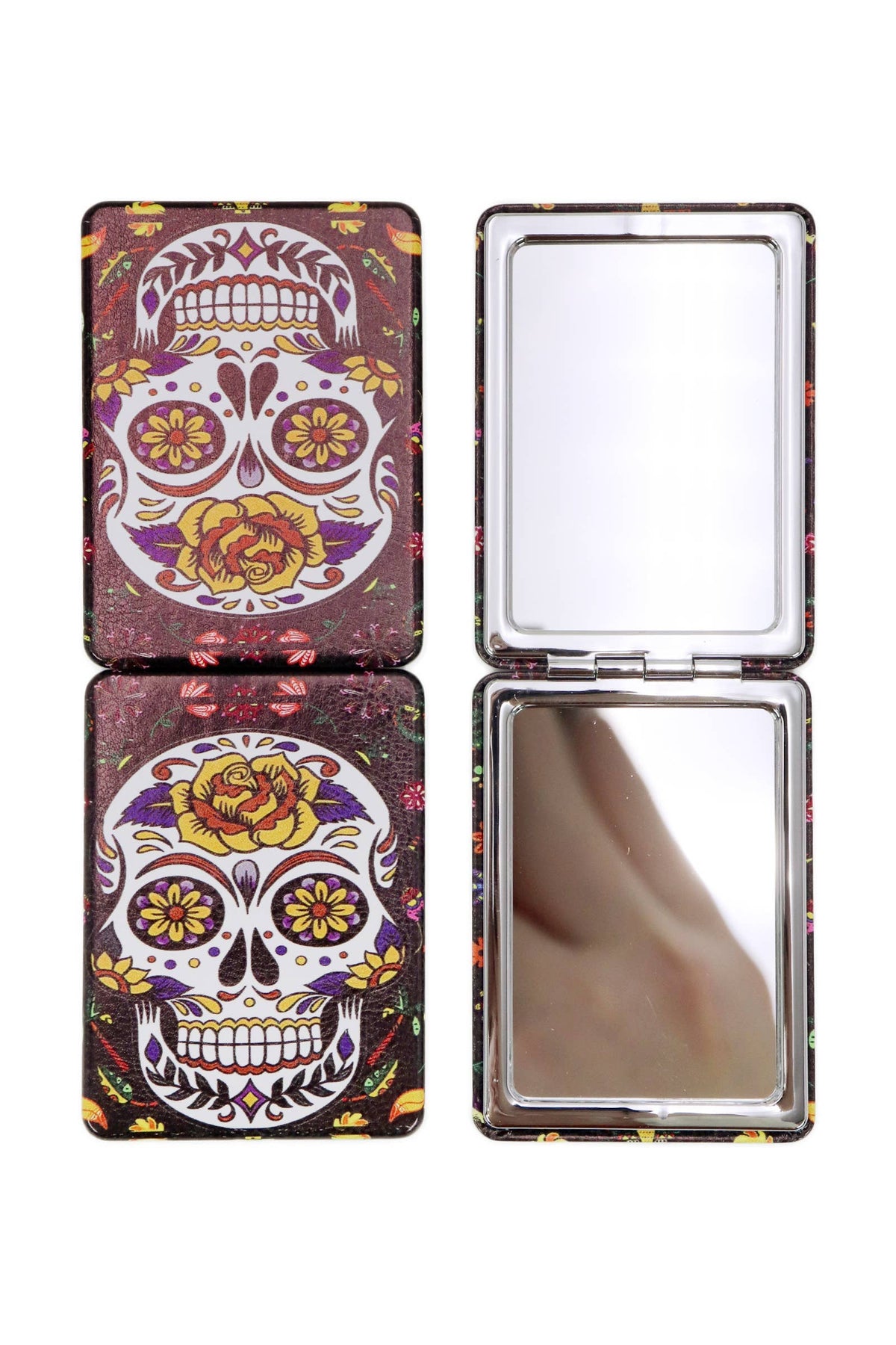 Sugar Skull Day Of The Dead Cosmetic Mirror: ASSORTED / ONE SIZE