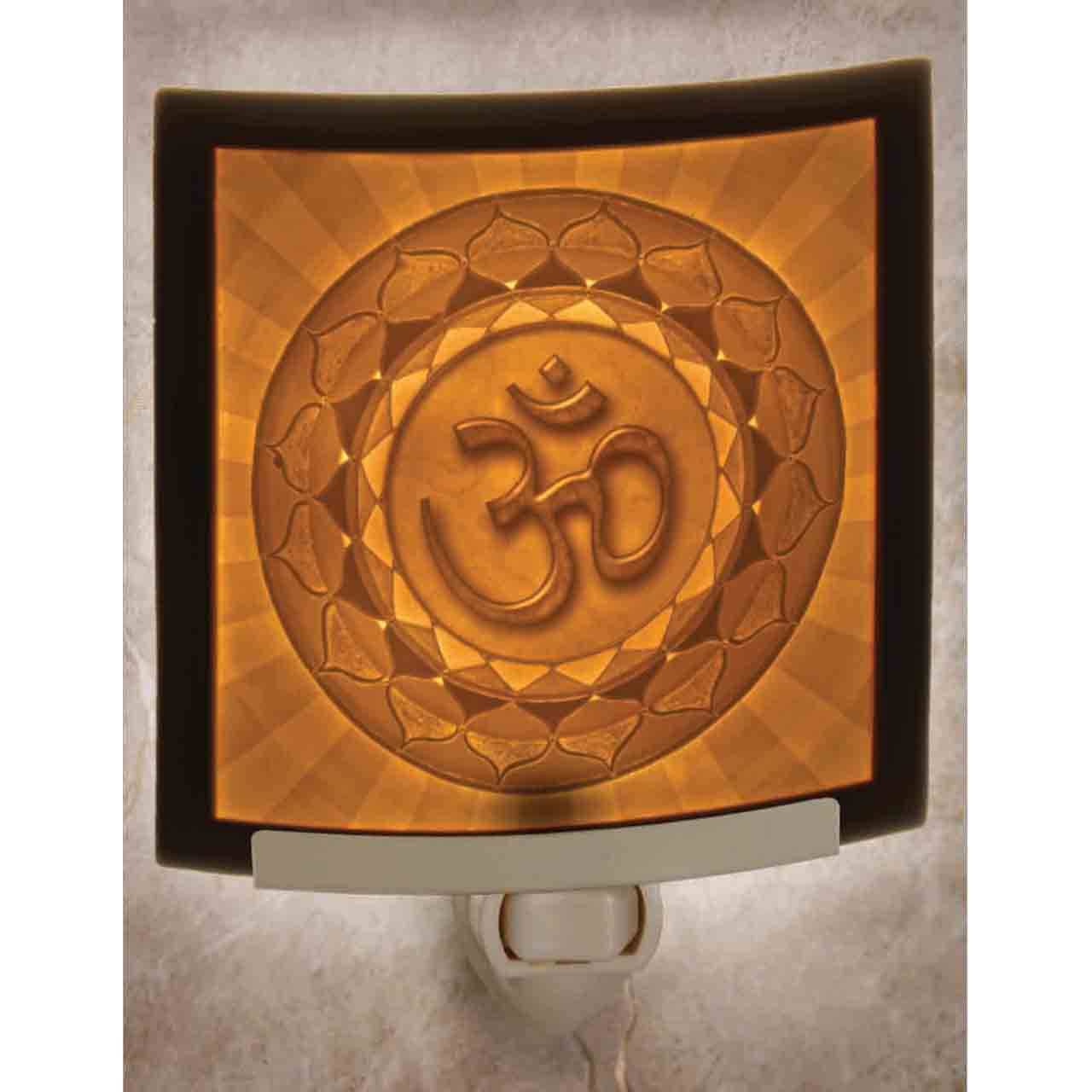 Aum Mandala Porcelain Lithophane Night Light