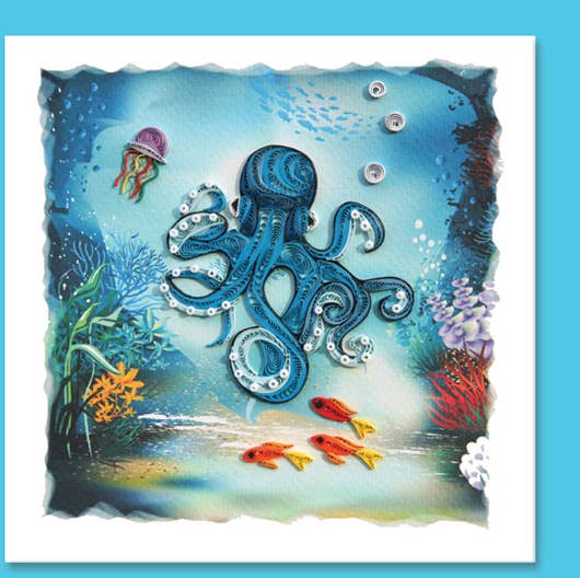 Octopus Quilling Card, Ocean BC-43