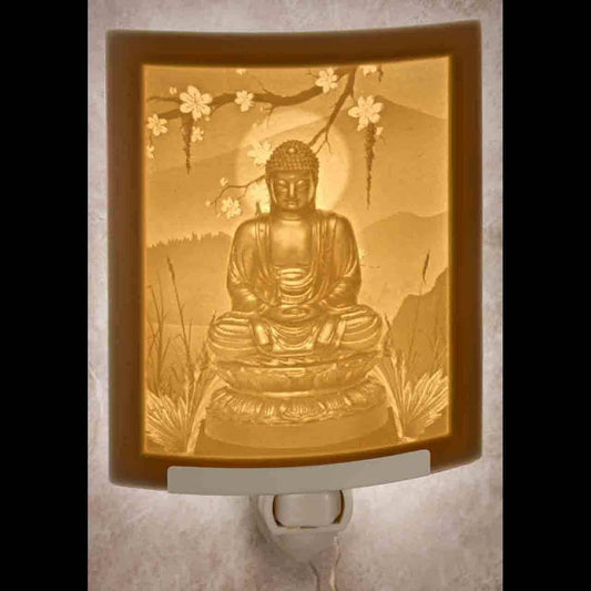 Buddha Porcelain Lithophane Night Light