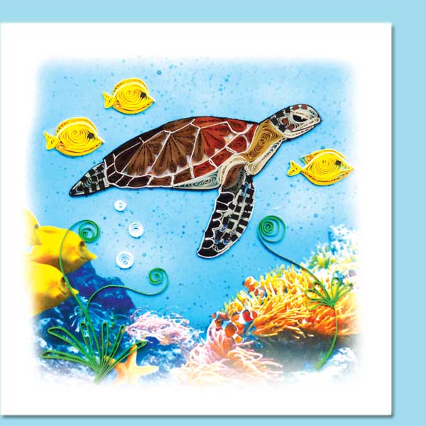 Sea Turtle Quilling Card, Ocean BC-41