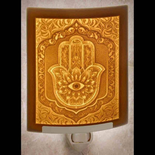 Hamsa Porcelain Lithophane Night Light