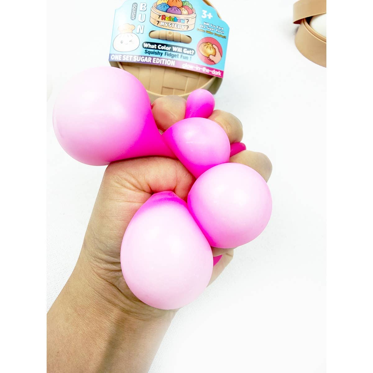 GLOW IN DARK Mystery Dumpling Squishy with Steamer- Color will Vary