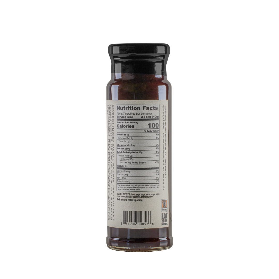 Chocolate Sauce with Bourbon Smoked Cacao Nibs & Bourbon