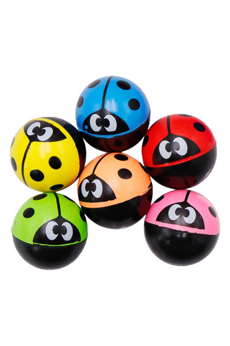 Ladybug Polymer Bouncy Stress Ball - 24 Pcs: ASSORTED / ONE SIZE