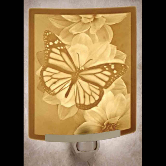 Butterfly Porcelain Lithophane Night Light