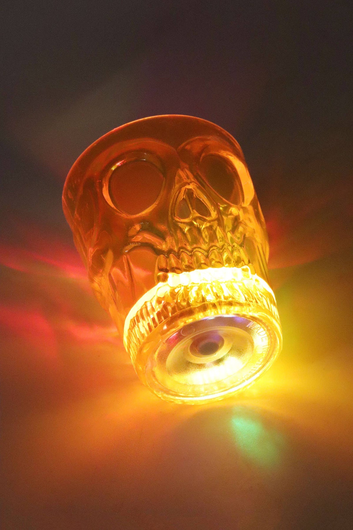 Halloween Skull Led Color Plastic Shot Glass: ONE SIZE