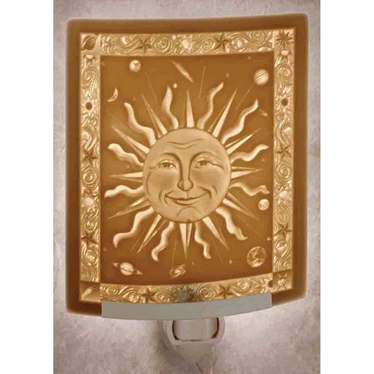 Mr Sun Porcelain Lithophane Night Light