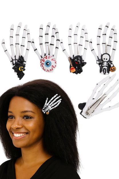 Halloween Skeleton Hands Resin Pinch Hair Clip: ASSORTED / ONE SIZE