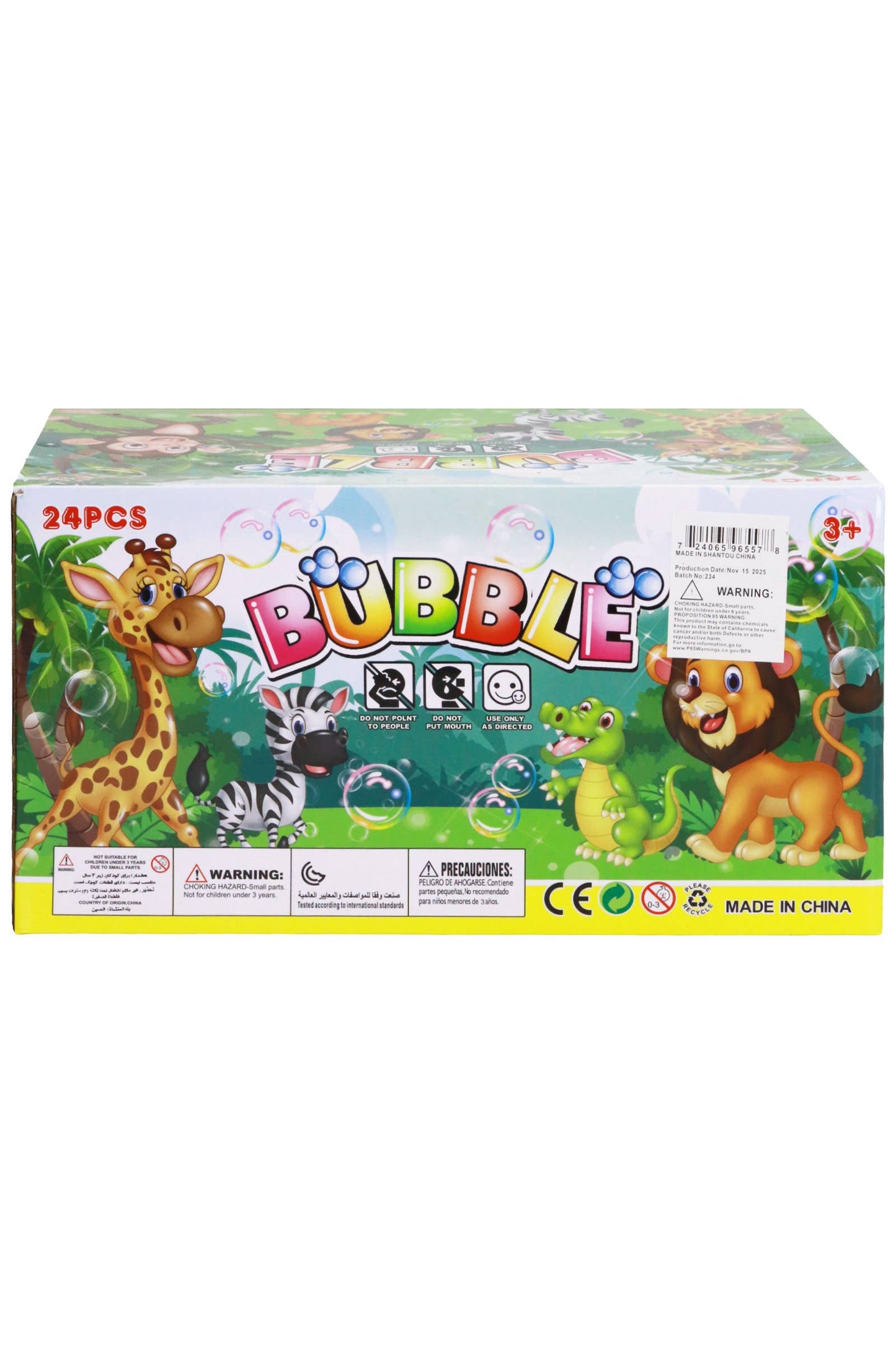 Colorful T-Rex Dinosaur Bottle Bubble Wand Whistle