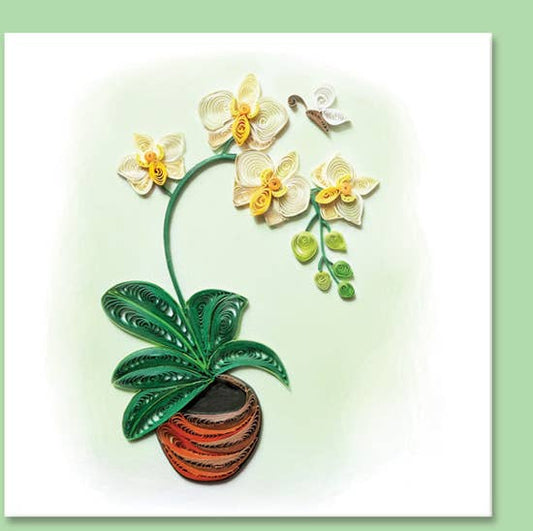 Orchid flower Quilling card, everyday card FL-36