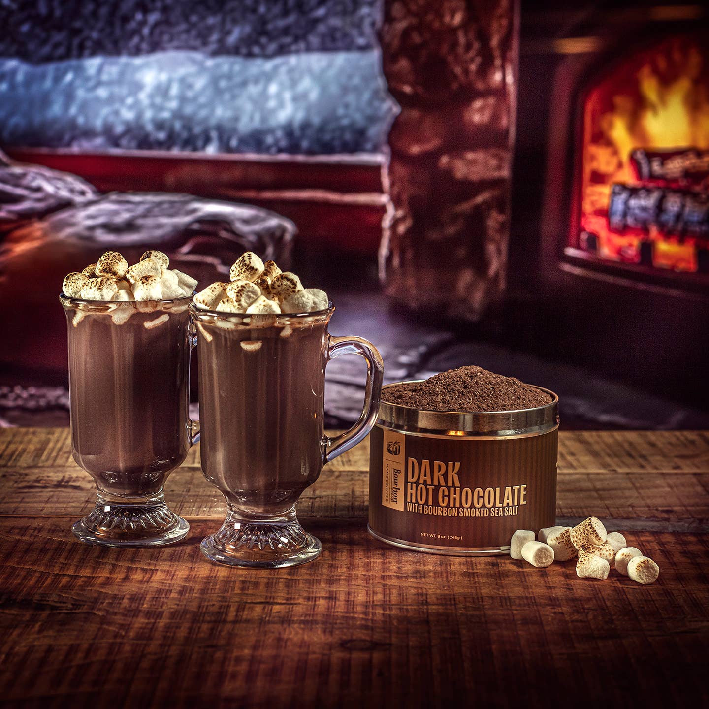 Bourbon Smoked Sea Salt Dark Hot Chocolate