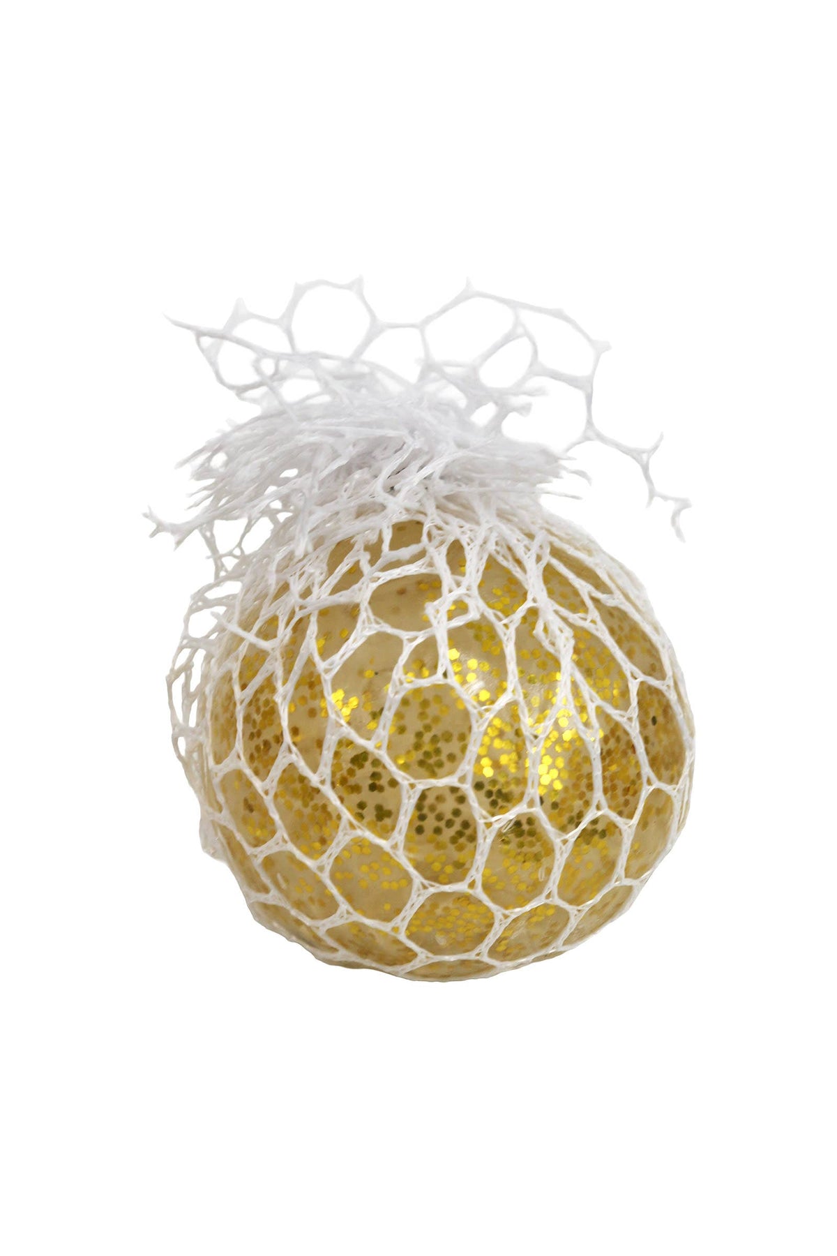 Metallic Glittery Vented Mesh Water Bead Squishy Ball