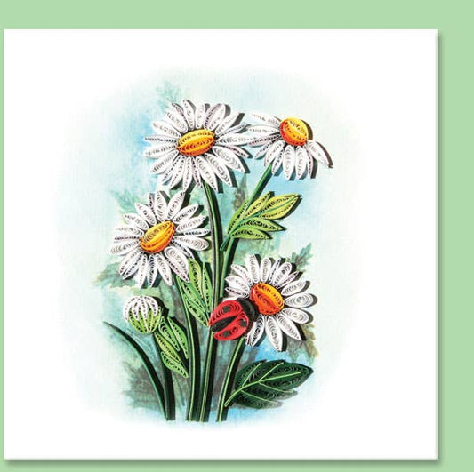 Daisy flower quilling card, greeting card, paper art, everyday card FL-41