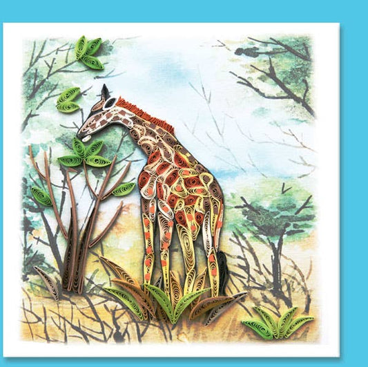 Giraffe in the jungel  Quilling Card, Animal, everyday card AN-60