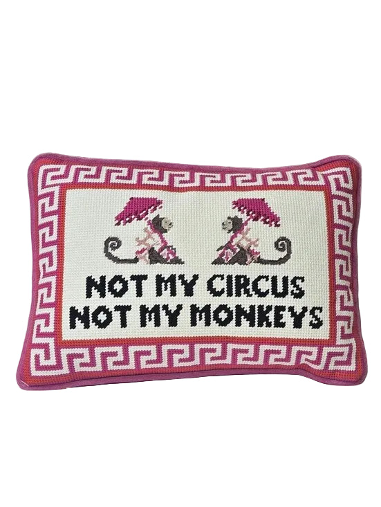 Furbish | "Not My Circus Not My Monkeys" Decorative Pillow